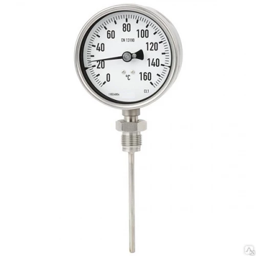 TBiSCh 100 (0...+60)°С B4 8х100мм G1/2"(Н) Рад. - требуется Гильза УТ000014119